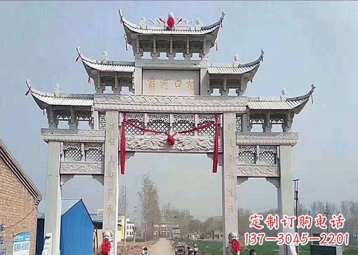 河南牌坊石雕龙