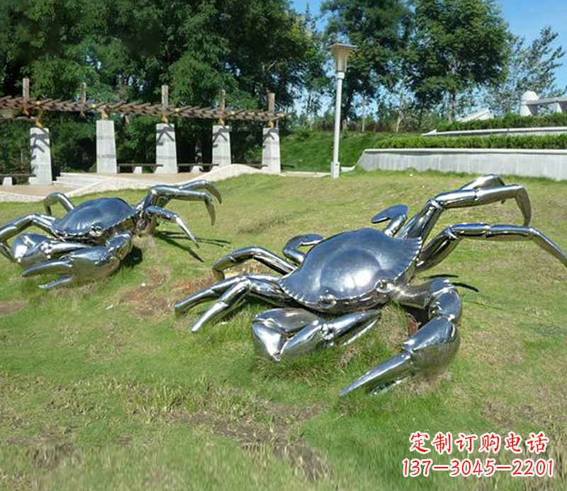 河南精美不锈钢螃蟹雕塑