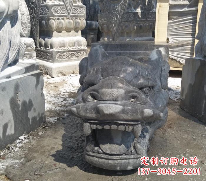 河南喷水的龙头公园景观石雕