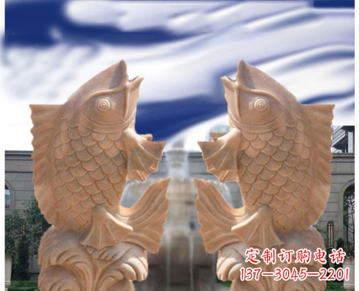 河南中领雕塑设计定制精美鲤鱼雕塑