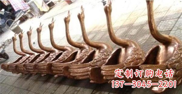 河南优雅迷人的天鹅铜雕塑