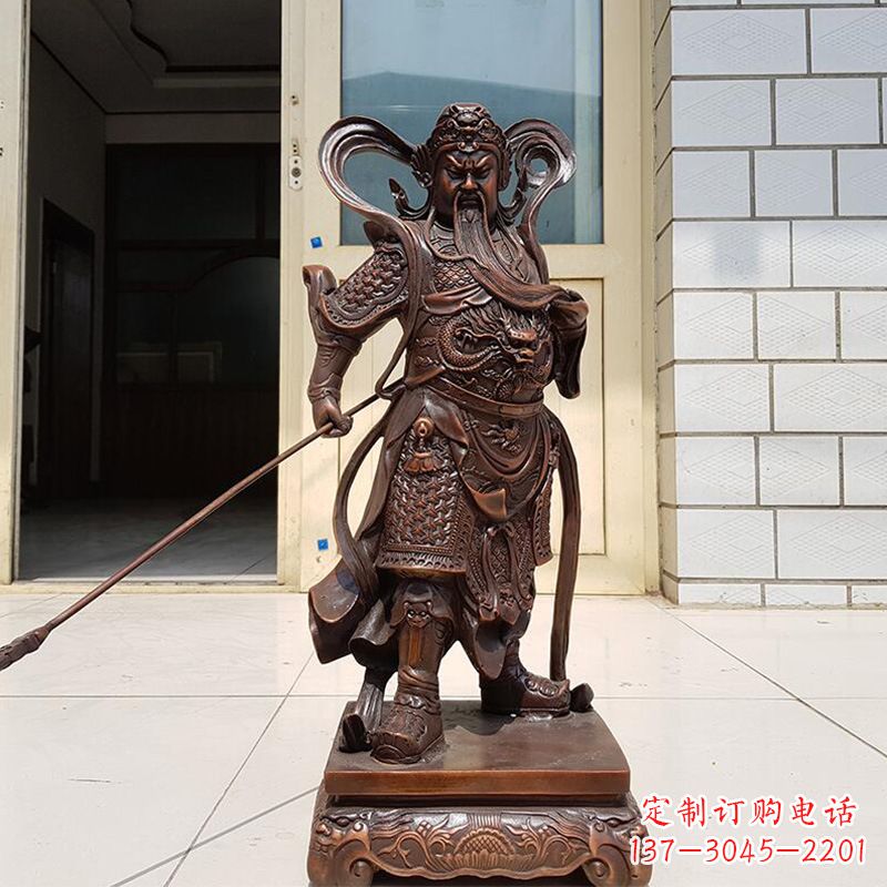 河南唯美古典风格关公铜雕像