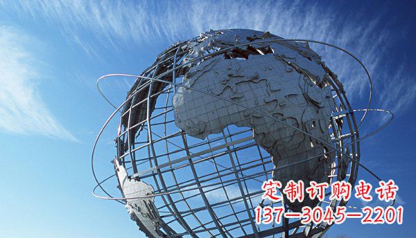 河南企业不锈钢地球雕塑