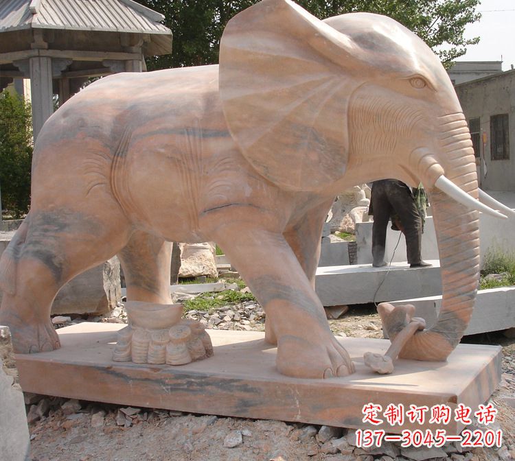 河南企业大象石雕