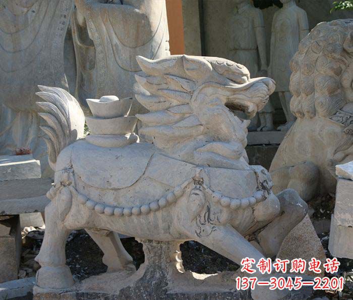 河南企业景观石雕麒麟 (2)
