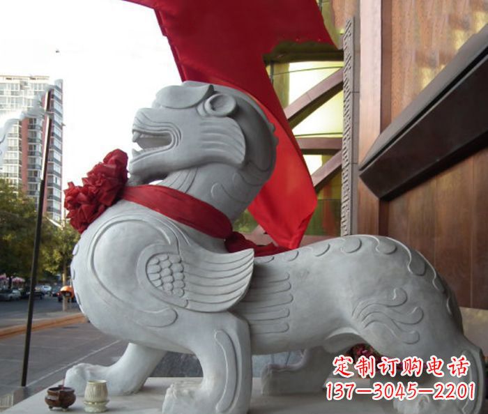 河南企业景观招财貔貅石雕