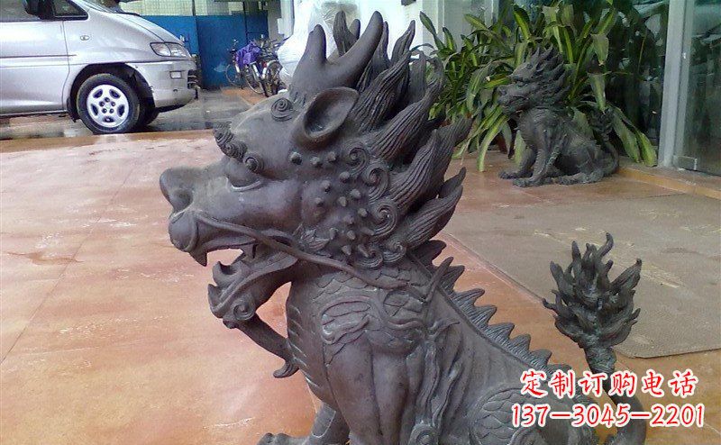 河南中领雕塑:舍利子之源,麒麟铸铜神兽铜雕