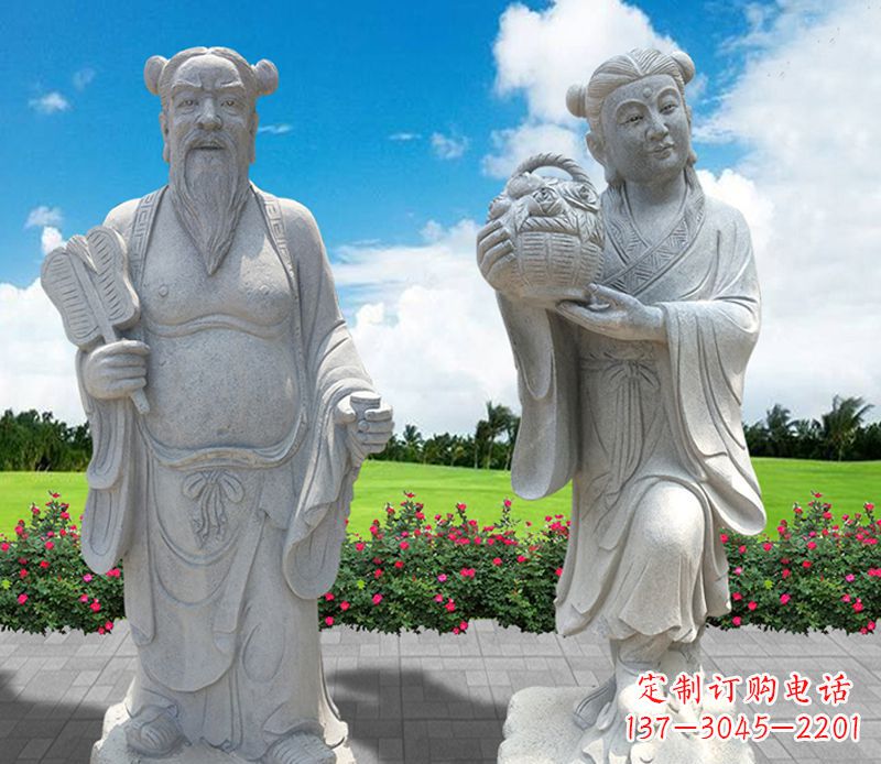 河南青石八仙过海石雕永久保存您心中的传统宗族魅力