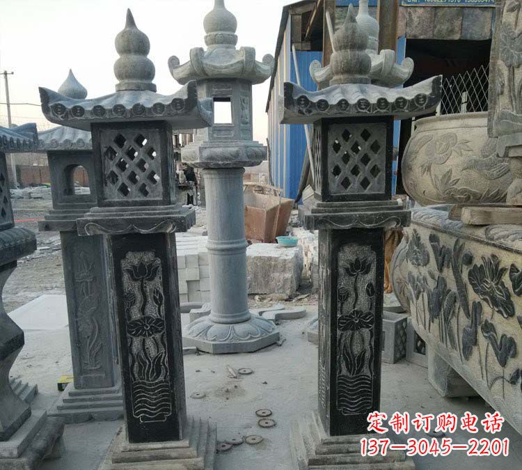河南青石古代照明石灯雕塑,闪耀你的家园