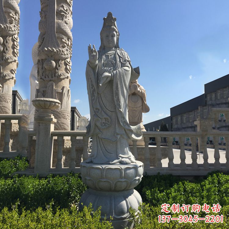 河南精美神圣的观音菩萨石雕塑