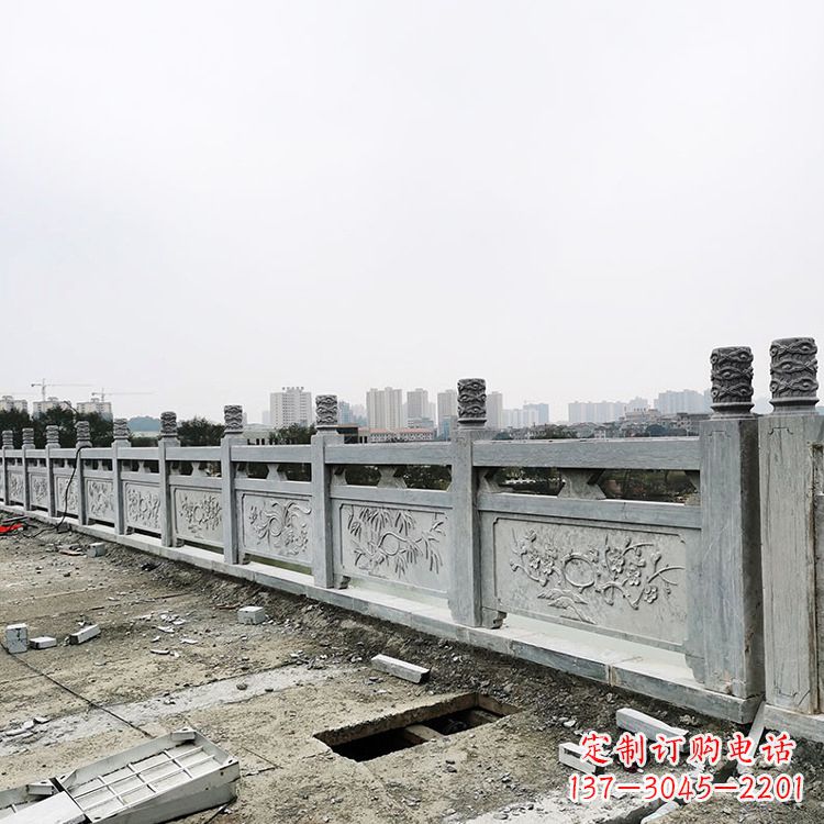 河南青石户外石雕栏板