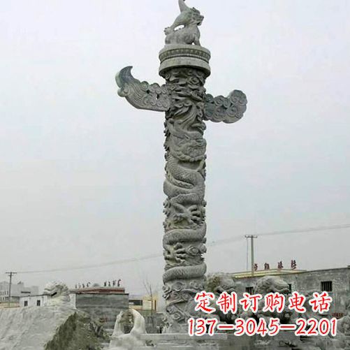 河南青石华表石柱子