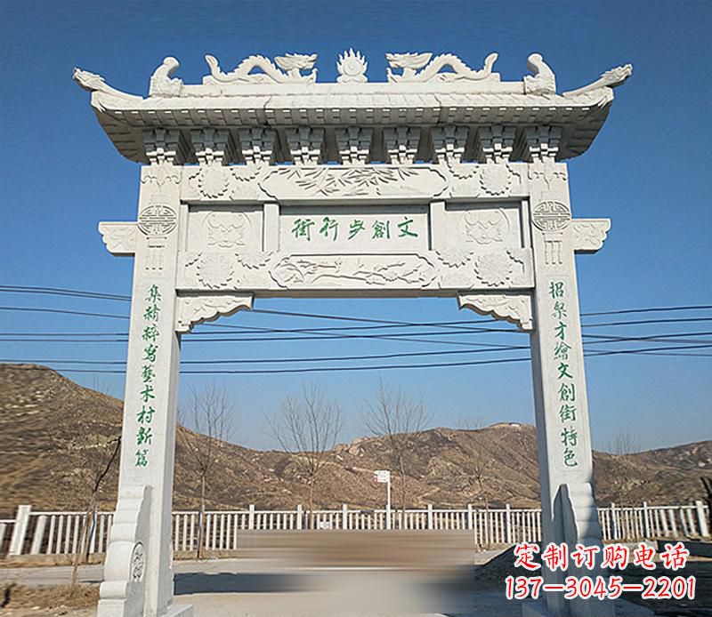 河南精良的青石牌坊雕塑