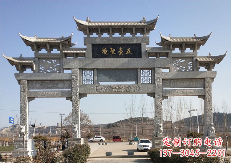河南青石牌坊雕刻