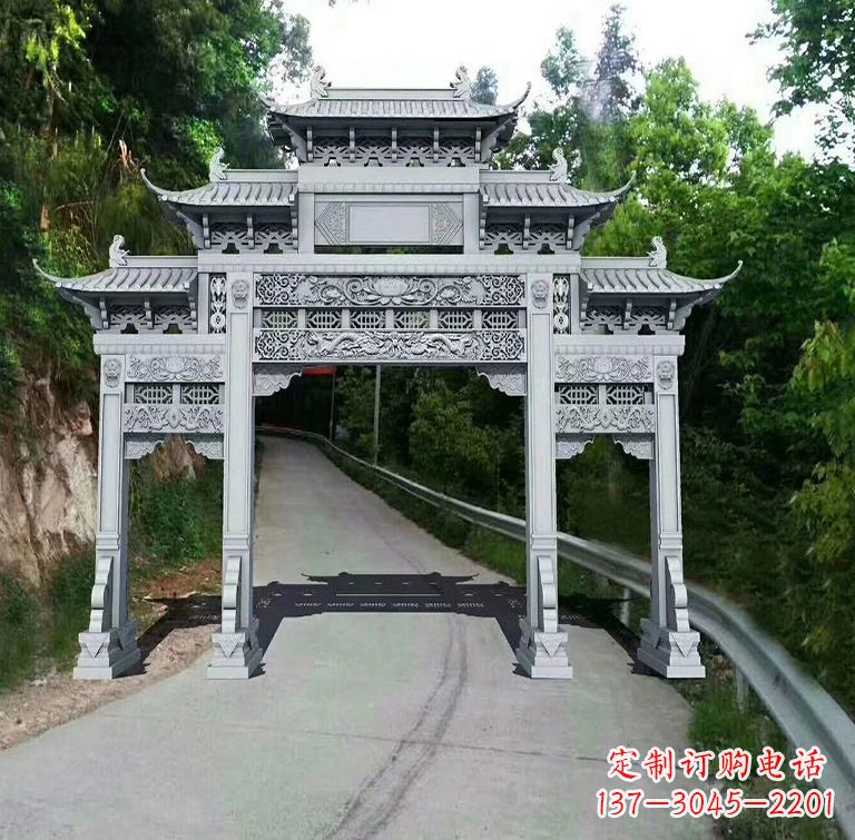 河南青石牌坊雕塑,演绎精致经典