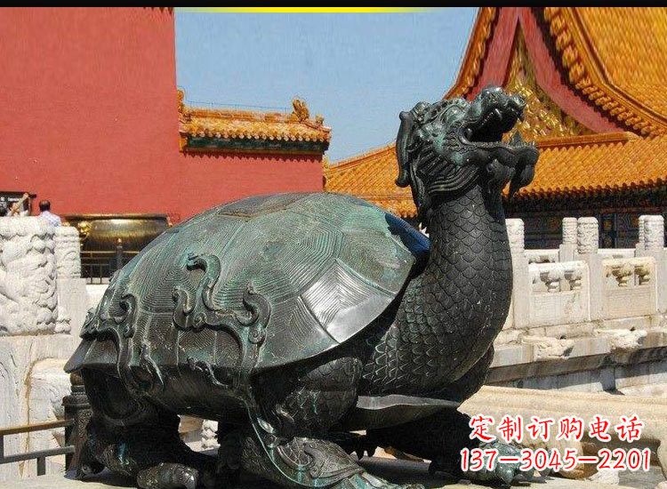 河南青铜故宫龙龟雕塑