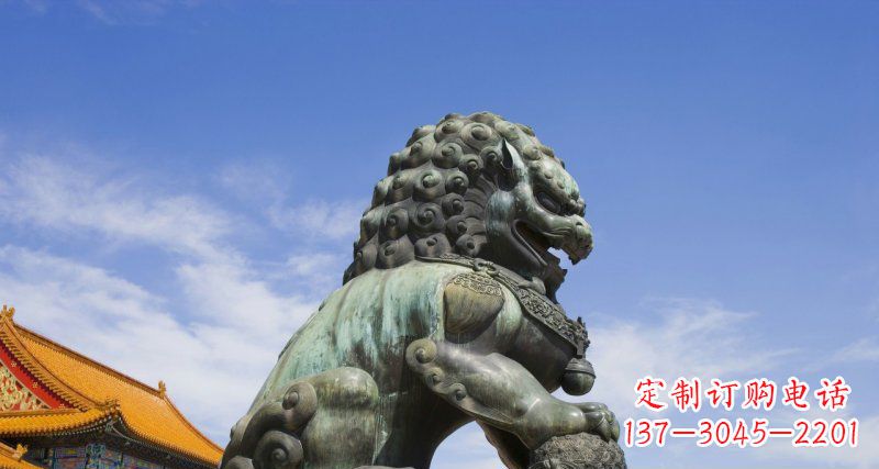 河南青铜故宫狮铜狮子雕塑