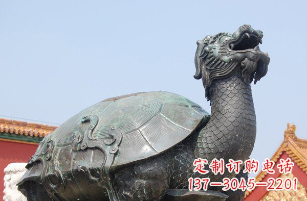 河南青铜龙雕塑,象征传统文化之美