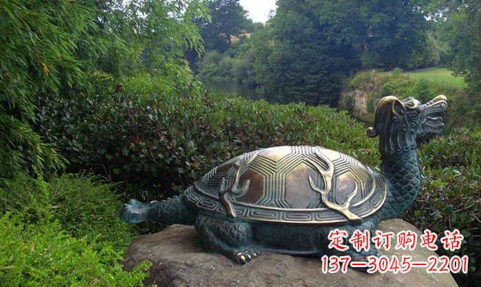 河南青铜龙龟古代神兽雕塑