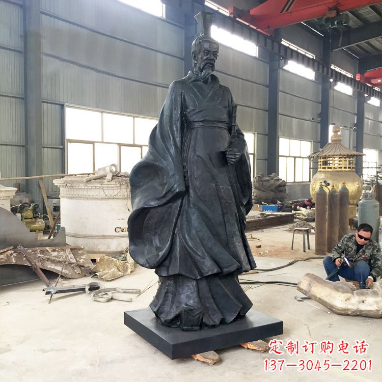 河南屈原铜雕像