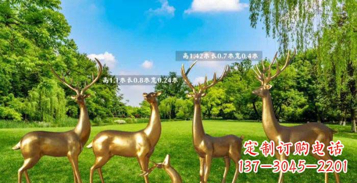河南美轮美奂的鹿雕塑,是铜雕工艺在古典雕塑艺…