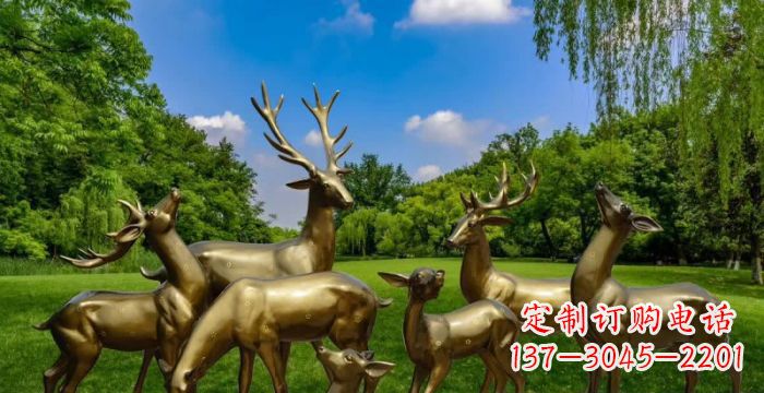 河南群雄逐鹿,高贵精美的鹿雕塑
