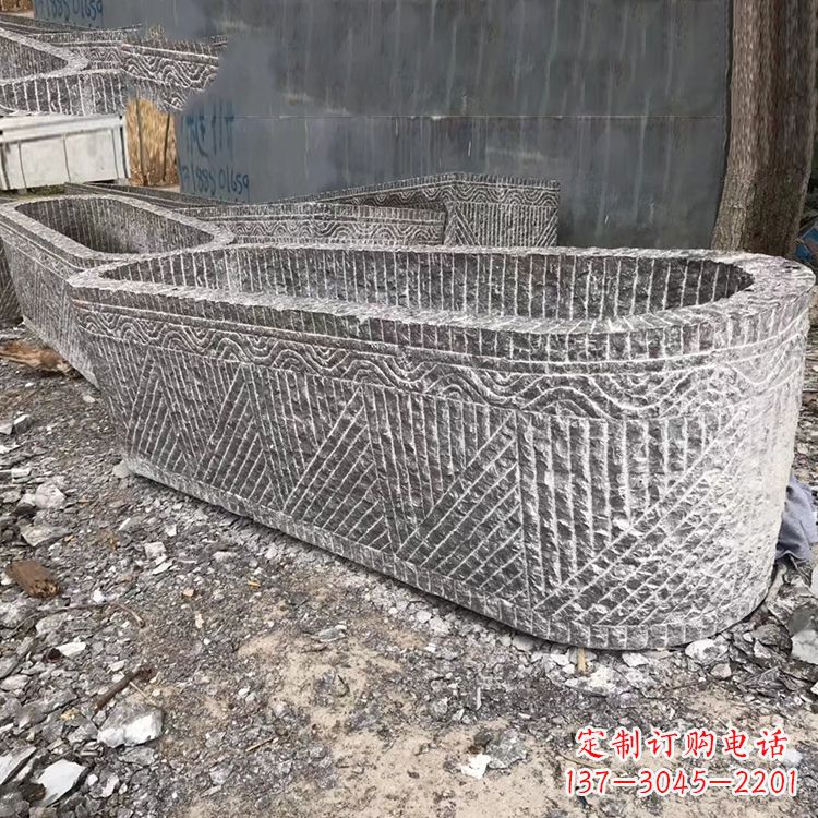 河南起点雕刻•手工老石槽雕塑