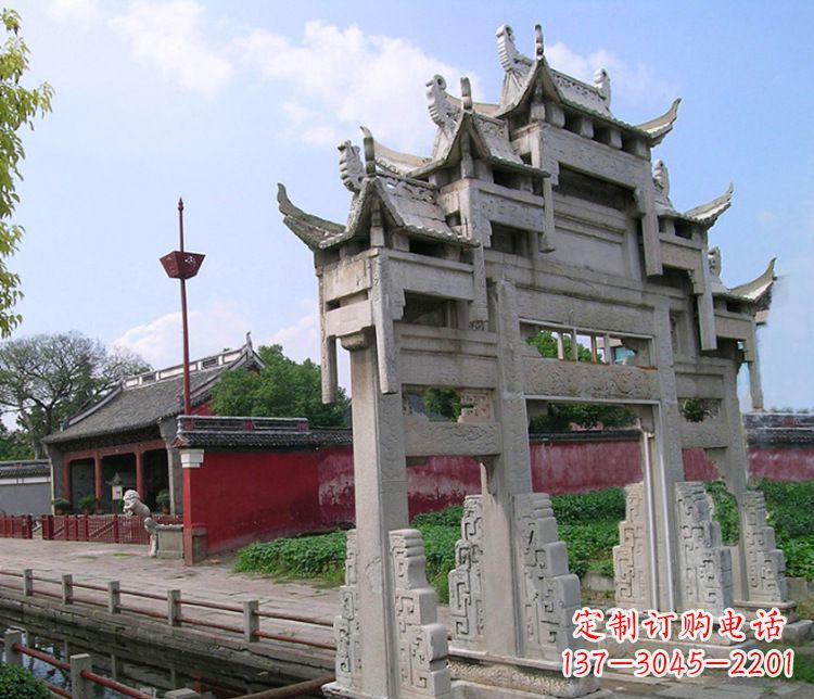 河南专业大型牌坊石雕制作