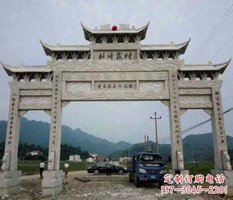 河南三门牌坊石雕:细节讲究处处把精雕细琢