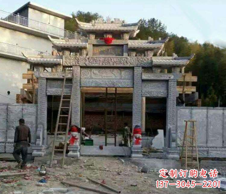 河南三门仿古石雕牌坊打造质感升级的精致建筑