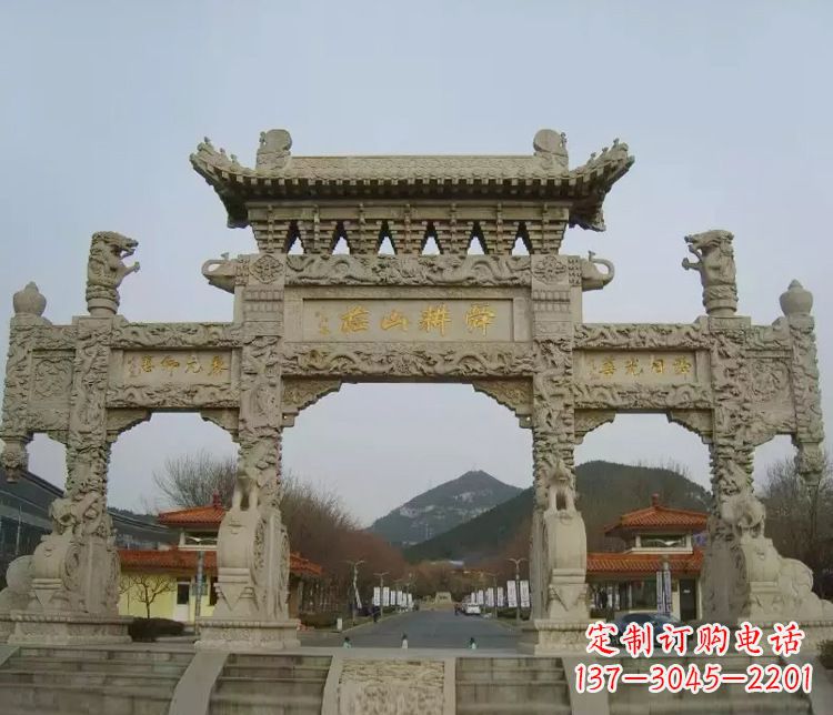 河南铭刻美好时光,中领雕塑牌坊石雕