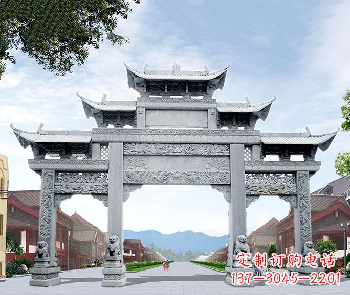 河南高品质牌坊石雕,为您量身定制
