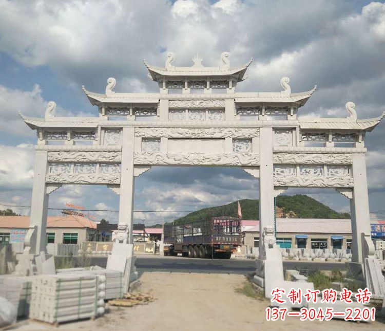 河南精美大理石牌坊石雕——给您的家园增添优雅气质