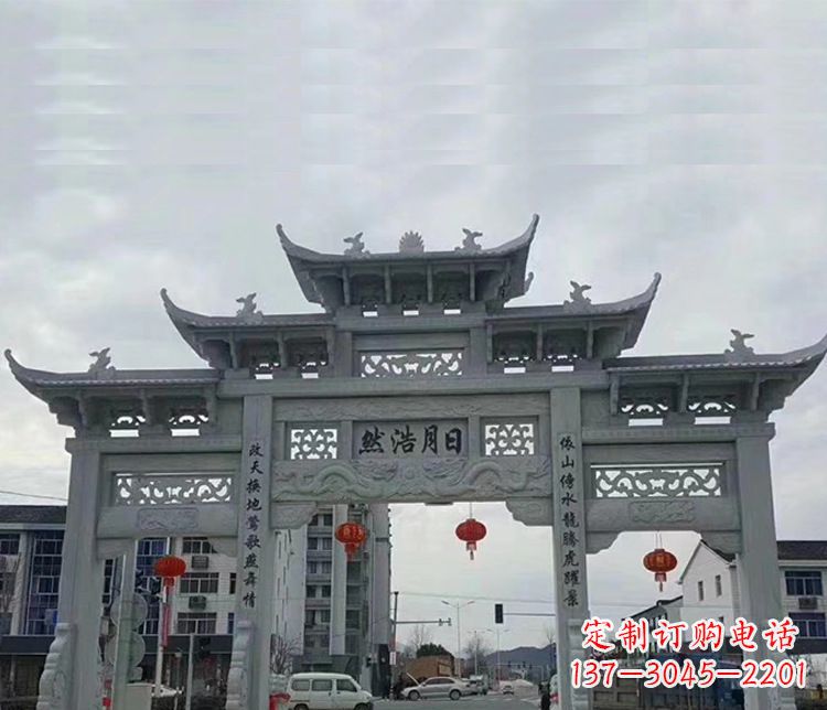 河南三门五楼石牌坊:精美石雕艺术