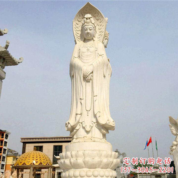 河南中领雕塑:观音三面佛像雕塑