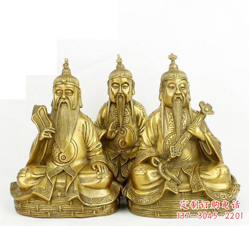 河南三清祖师神像铜雕,古典经典展现