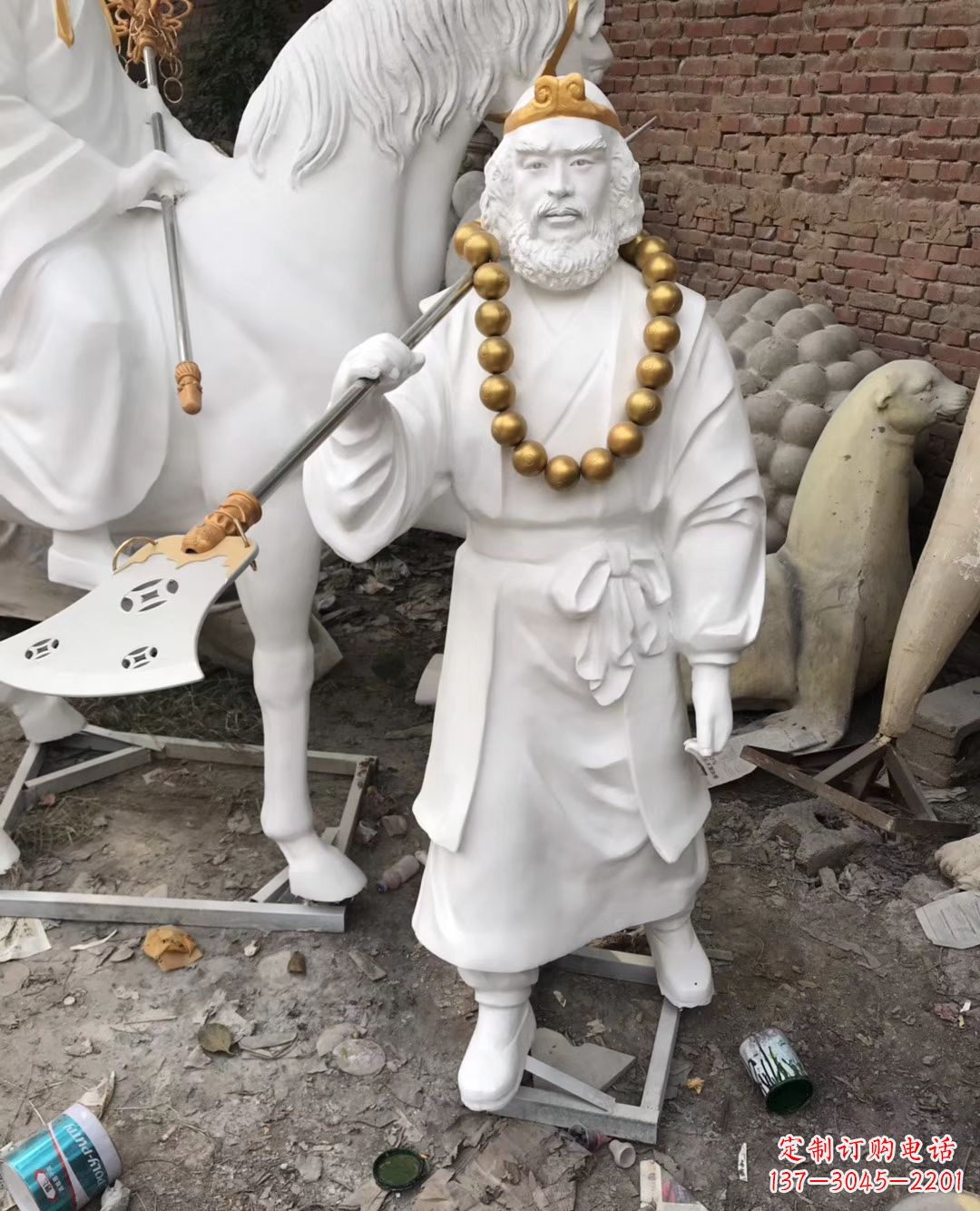 河南沙和尚人物石雕,精美而有灵气