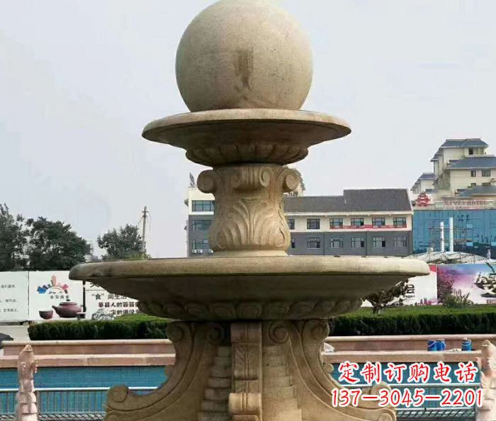 河南引领时尚的砂岩大型喷泉雕塑