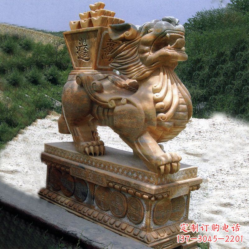 河南标题:雕刻吉祥传统文化——貔貅石雕