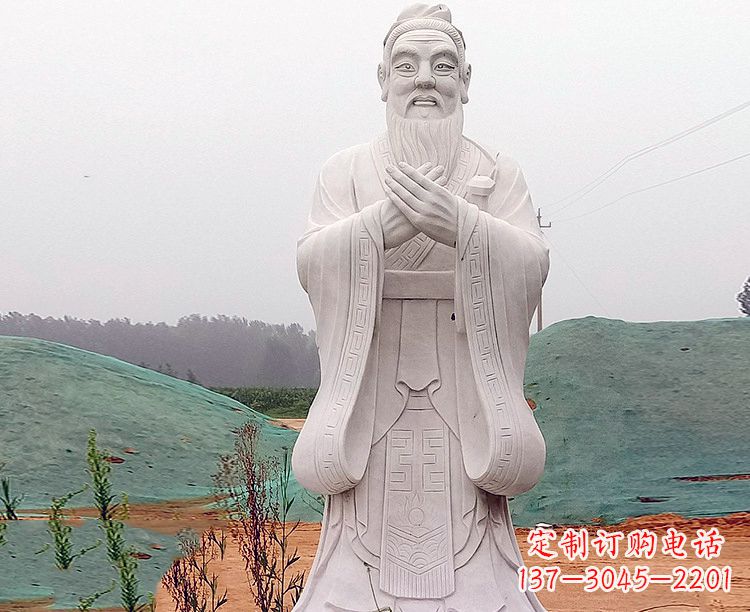 河南中领雕塑:精致雕刻的少海公园孔子雕像
