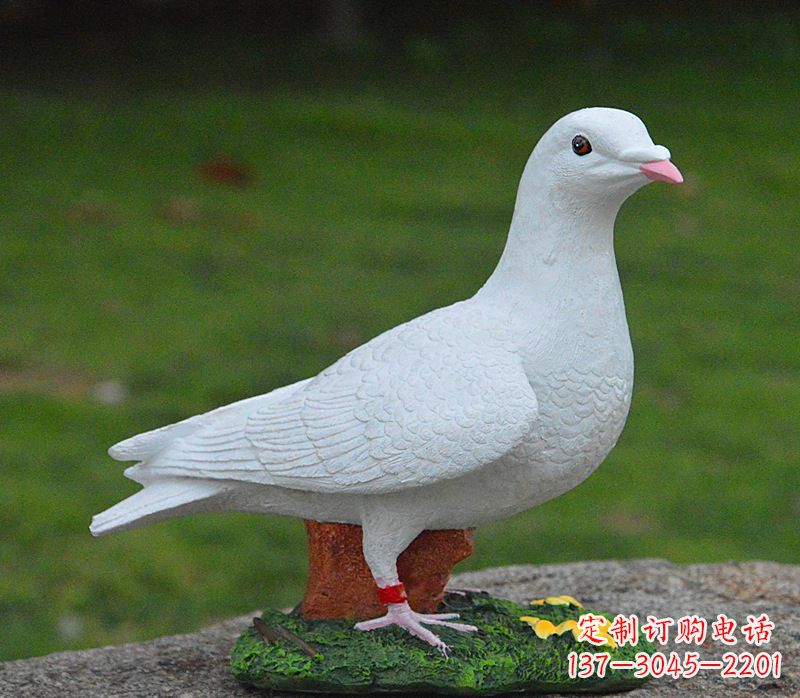 河南少女与和平鸽雕塑图片