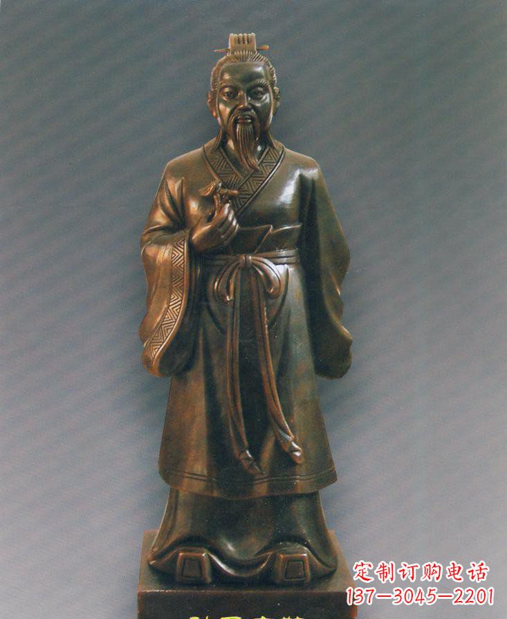 河南扁鹊仿铜人物雕塑-独特的玻璃钢雕刻