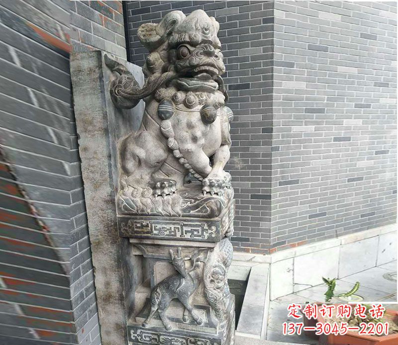 河南中领雕塑仿古石门墩石雕
