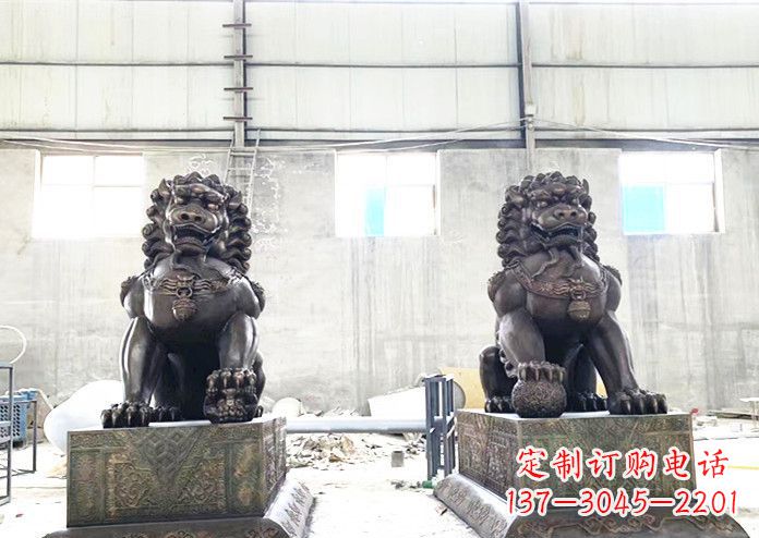 河南中领雕塑专业生产高端铜狮子雕塑。狮子雕塑…