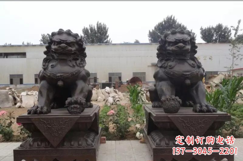 河南精灵定制狮子铜雕塑
