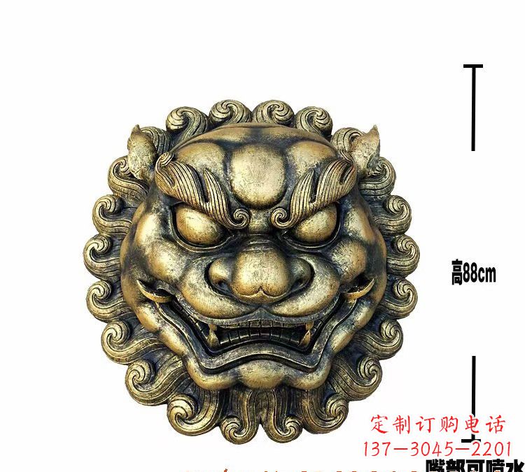 河南狮子头铜雕