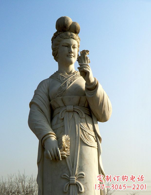 河南美女雕塑是由中领雕塑定制的古典美女雕像,…