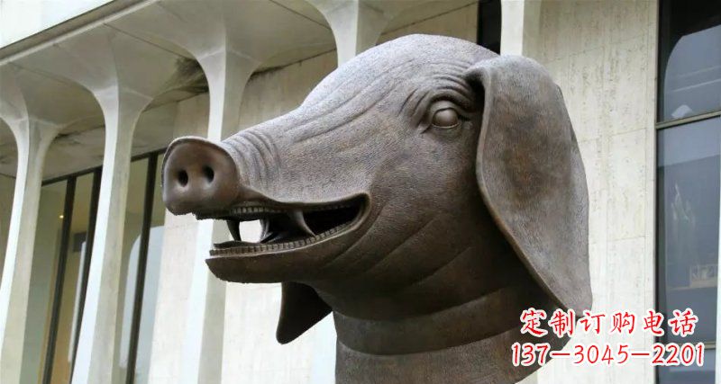 河南十二生肖兽首铜雕 (2)