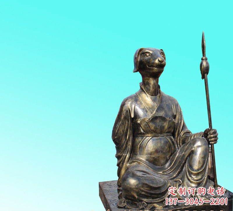 河南精美十二生肖坐式铜雕