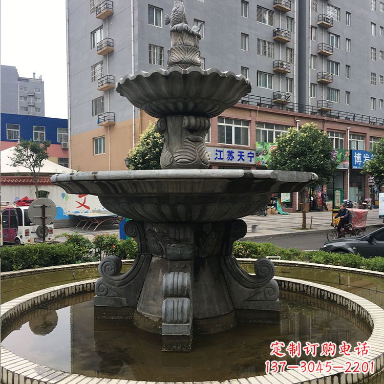 河南石材石雕喷泉:高品质的室外装饰艺术品